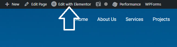 Designing and editing website from the frontend with Elementor page builder