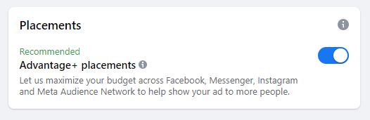 Facebook post boosting placement
